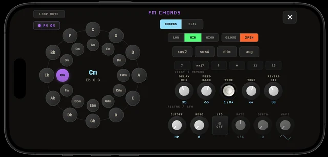 FM CHORDS — the circle of fifths and the FM voice controls